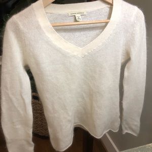 Cream angora rabbit hair sweater